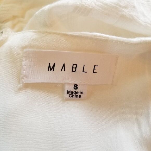 Ivory Mable Baby doll Dress with Balloon Sleeves Size Small - Picture 7 of 8